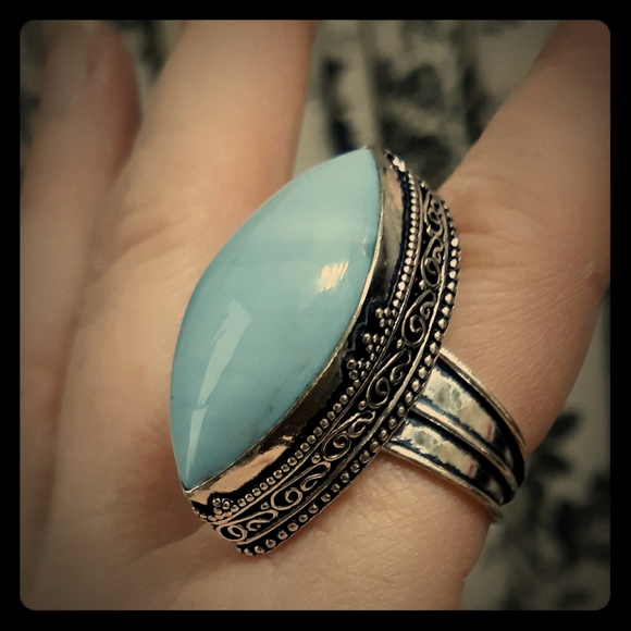 New Owyhee Opal 925 Silver Ring. - Picture 2 of 8